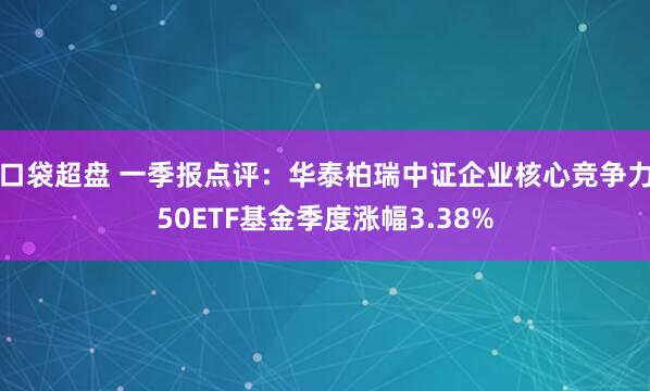 口袋超盘 一季报点评:华泰柏瑞中证企业核心竞争力50ETF基金季度涨幅3.38%